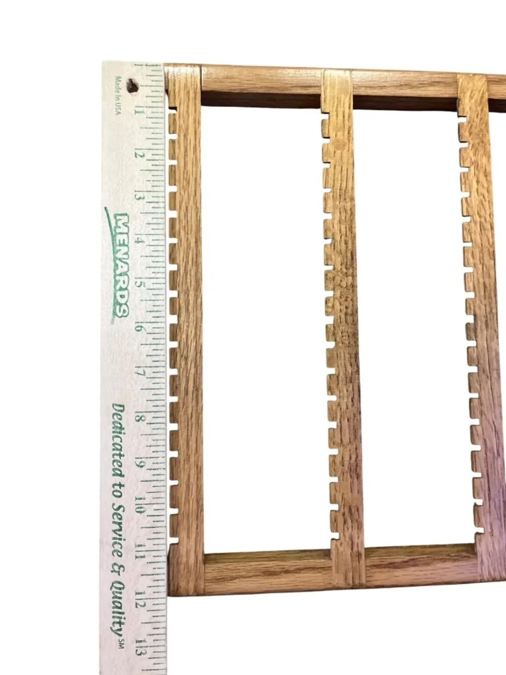 Handmade Wooden Jewelry Holder Rack Necklace Organizer Rustic Wall Display Used